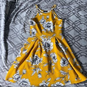 Yellow floral dress